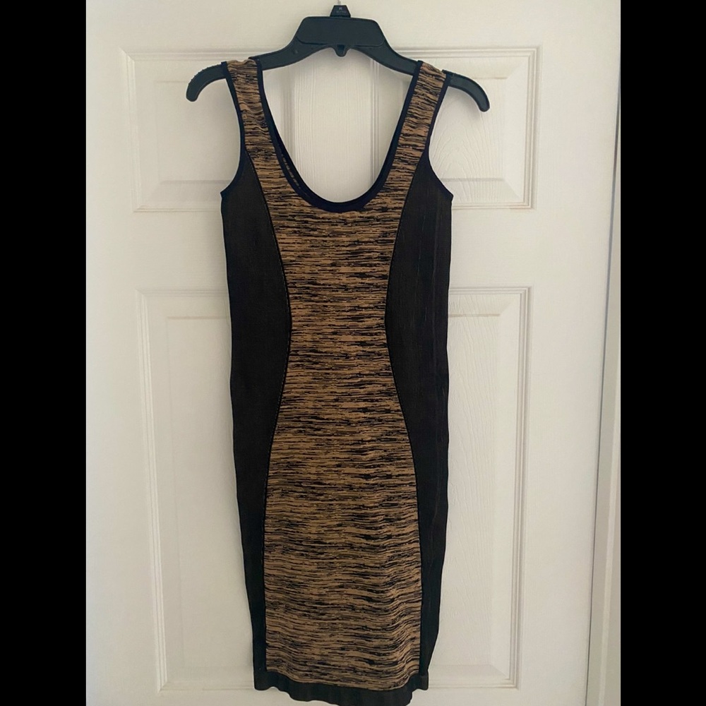 G by Guess beige and black bodycon dress. Size XS/S.